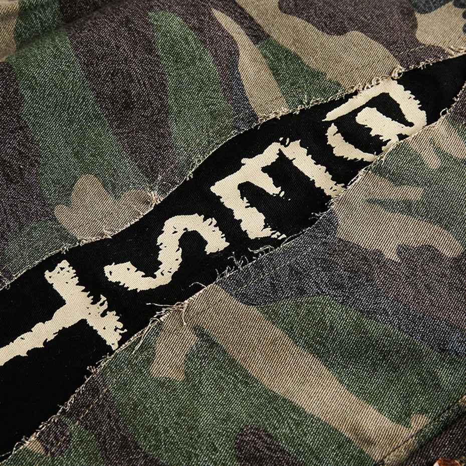 Side Slit Green Camo T-Shirt