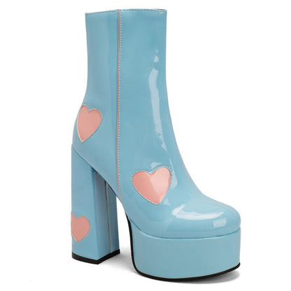FLUER High Heel Platform Ankle Boots - Sneakernational