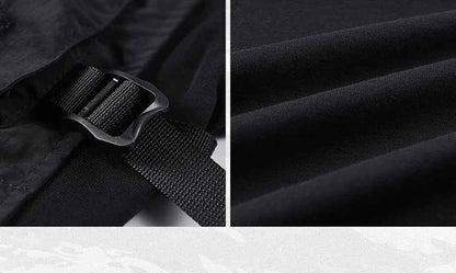Black Color Half Vest Pockets T-Shirt