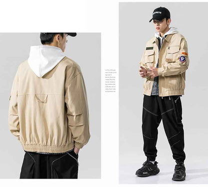Double Welt Pocket Zipper Style Jacket