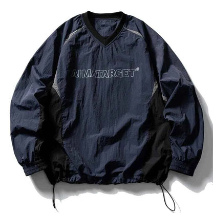 AIMATARGET Color Block Long Sleeve Over Jacket