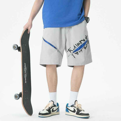Y2K Centered Zipper Style Shorts