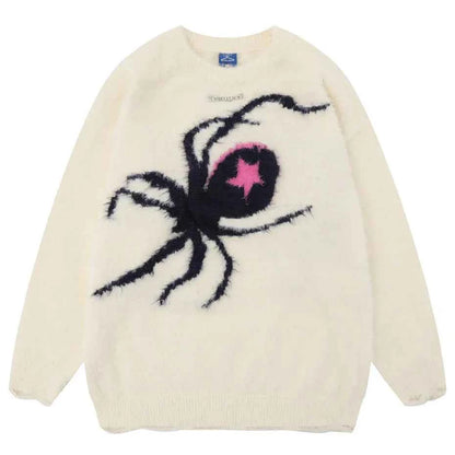 Star Spider Web Knitted Sweater