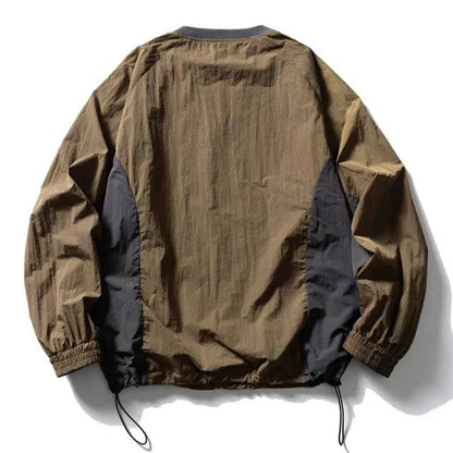 AIMATARGET Color Block Long Sleeve Over Jacket