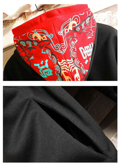 Elegance Two Color Hoodie With Rib Sleeves
