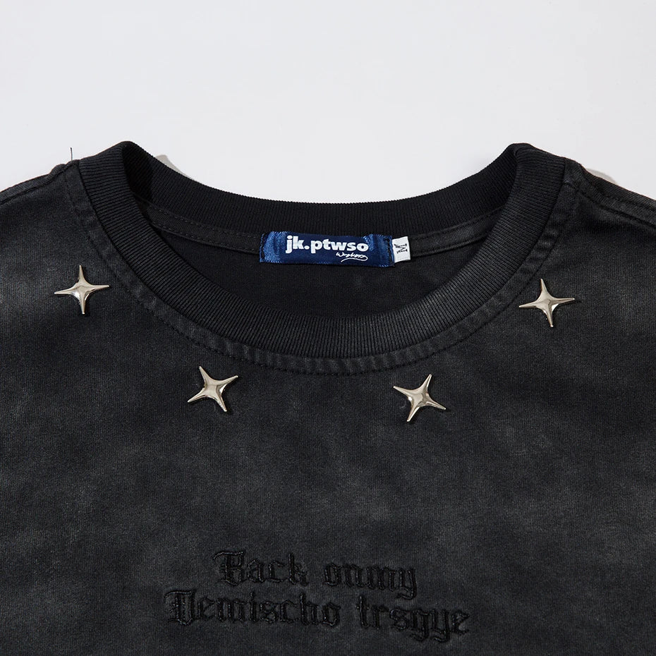 Tie-Die Metal Star Ripped T-Shirt - Sneakernational