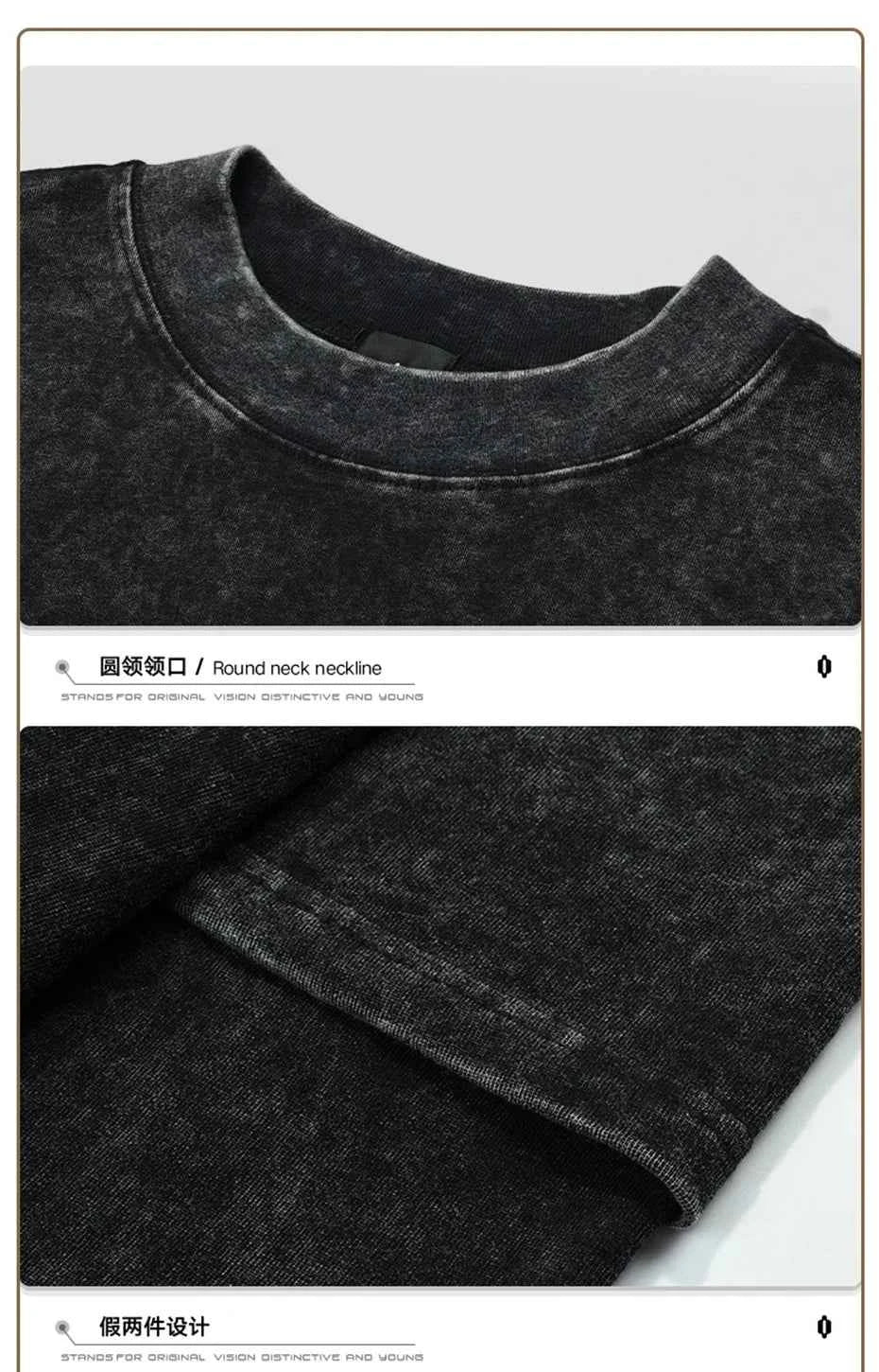 Coal Black Snowflake Sleeve T-Shirt