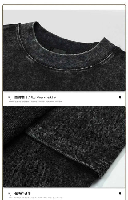 Coal Black Snowflake Sleeve T-Shirt