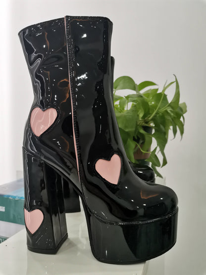 FLUER High Heel Platform Ankle Boots - Sneakernational