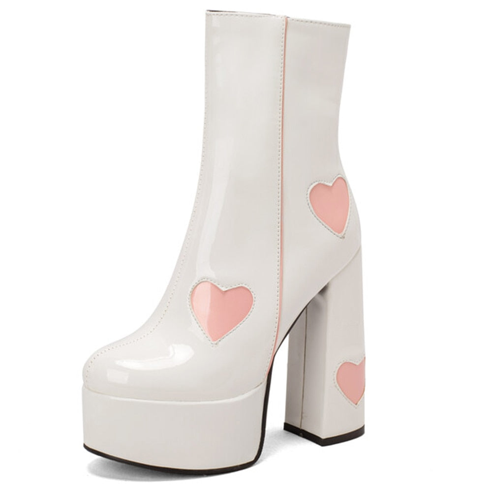 FLUER High Heel Platform Ankle Boots - Sneakernational