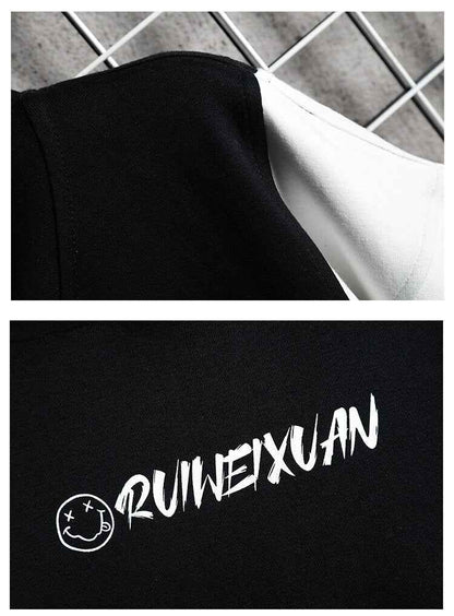 RUIWEIXUAN Contrast Color Hoodie