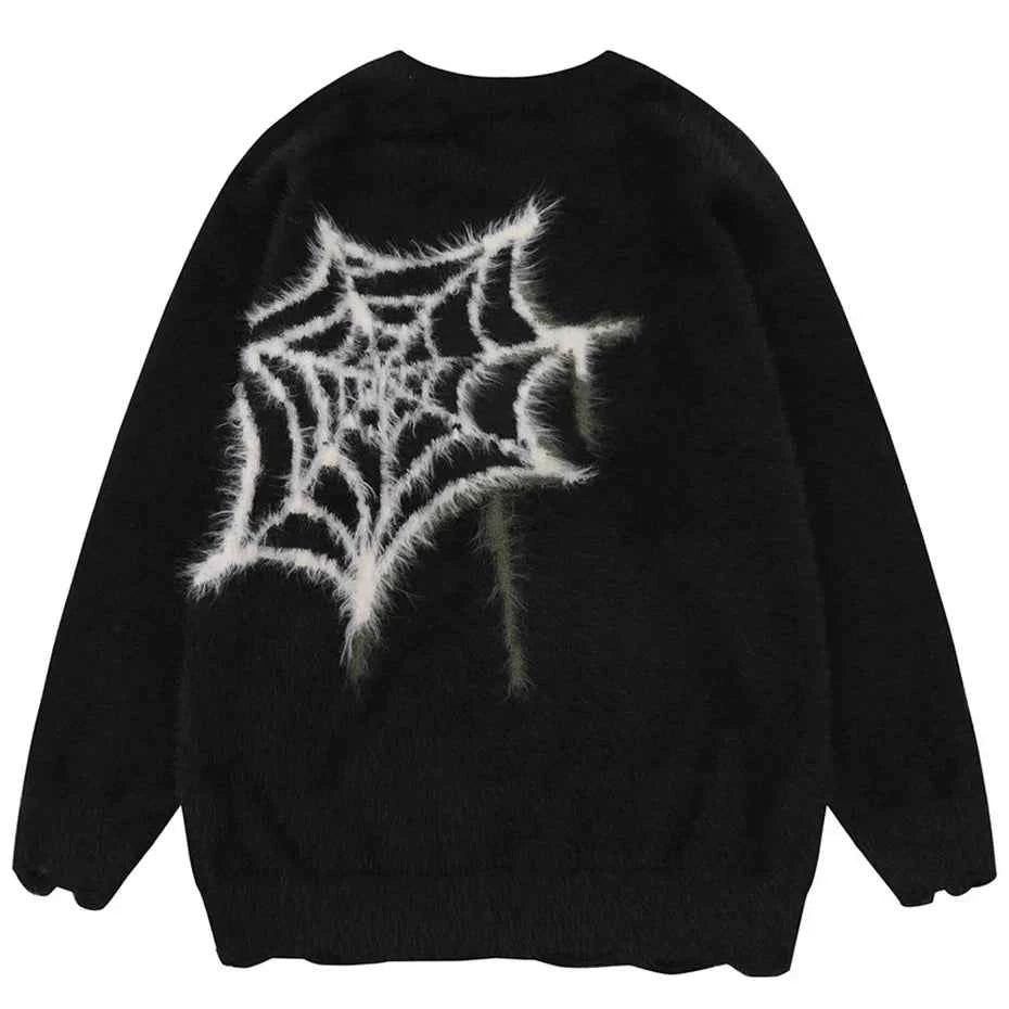 Star Spider Web Knitted Sweater