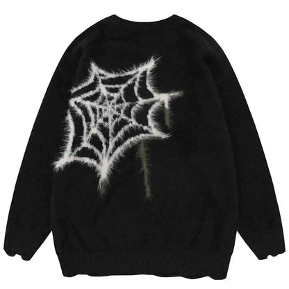 Star Spider Web Knitted Sweater