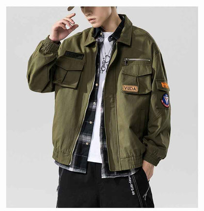 Double Welt Pocket Zipper Style Jacket