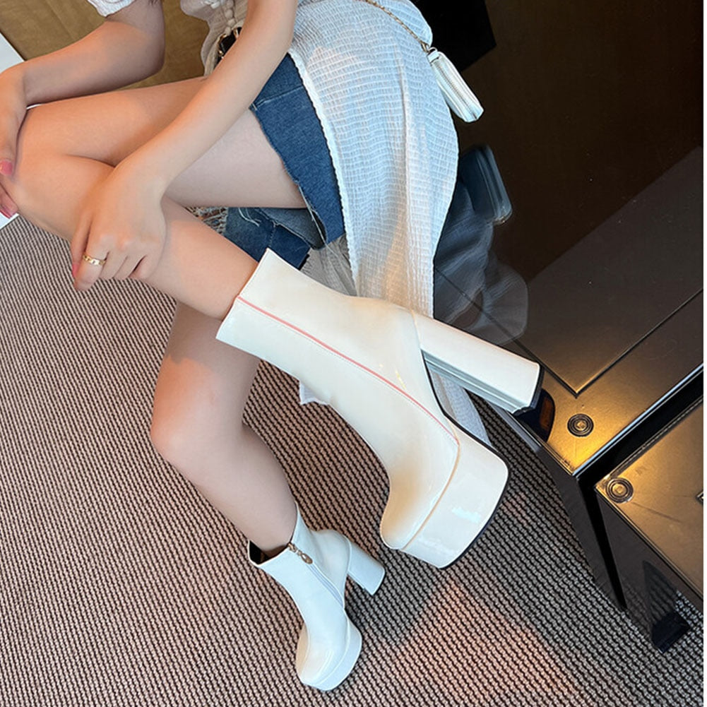AZALEA High Heel Platform Ankle Boots - Sneakernational