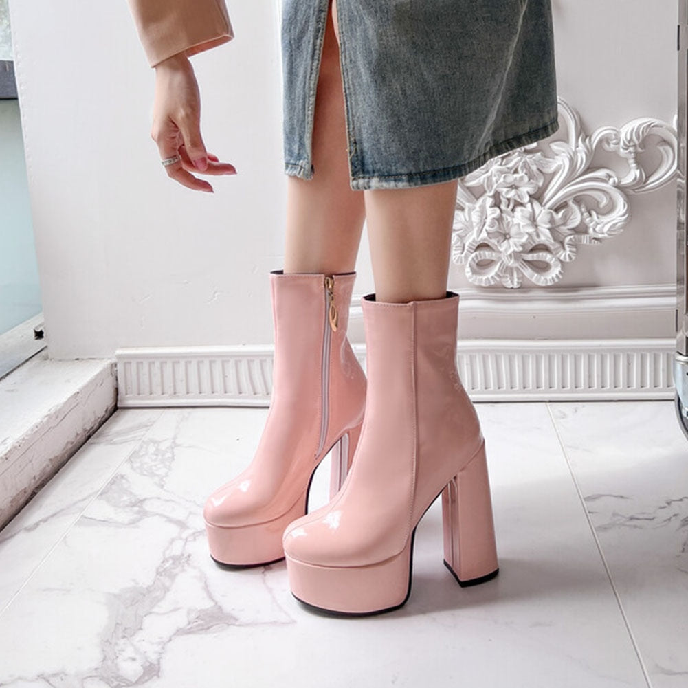 AZALEA High Heel Platform Ankle Boots - Sneakernational