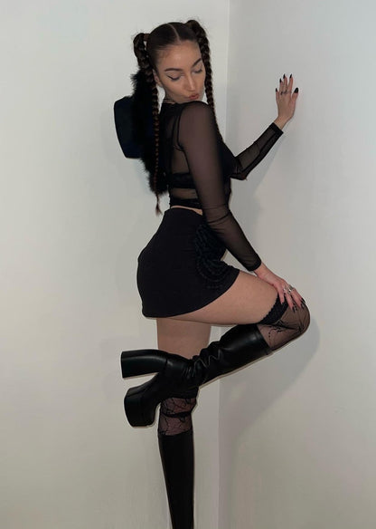 DAENE Knee-High Platform Heel Boots - Sneakernational