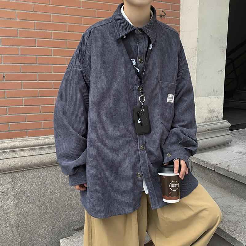 Corduroy Velvet Collar Shirt