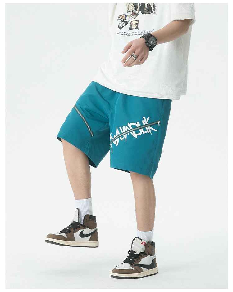 Y2K Centered Zipper Style Shorts
