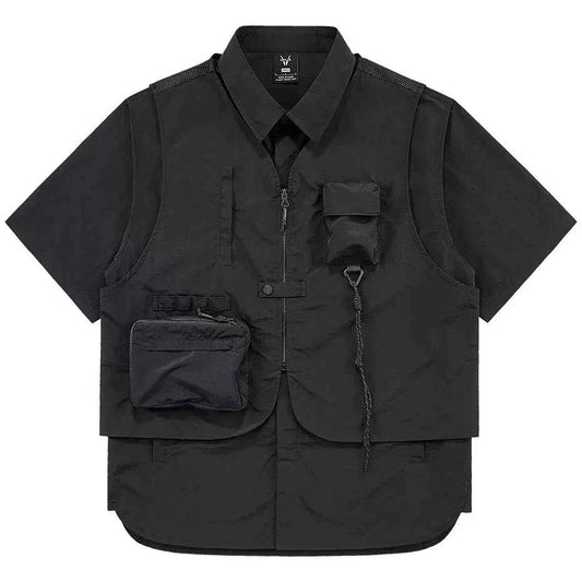 Multi Vest Pockets Two Pieces T-Shirt
