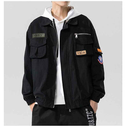 Double Welt Pocket Zipper Style Jacket