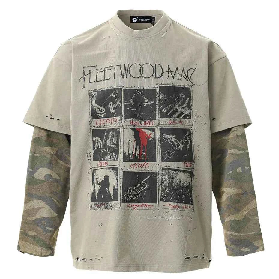 Fleetwood Mac Camo Long Sleeve T-Shirt