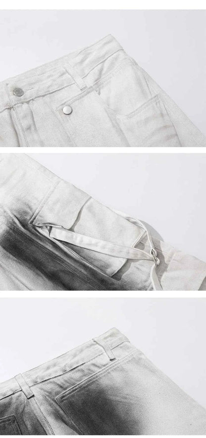 Multi Buckles Black Spot Pants