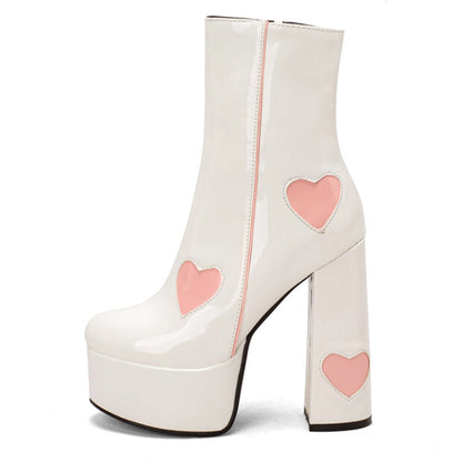 FLUER High Heel Platform Ankle Boots - Sneakernational