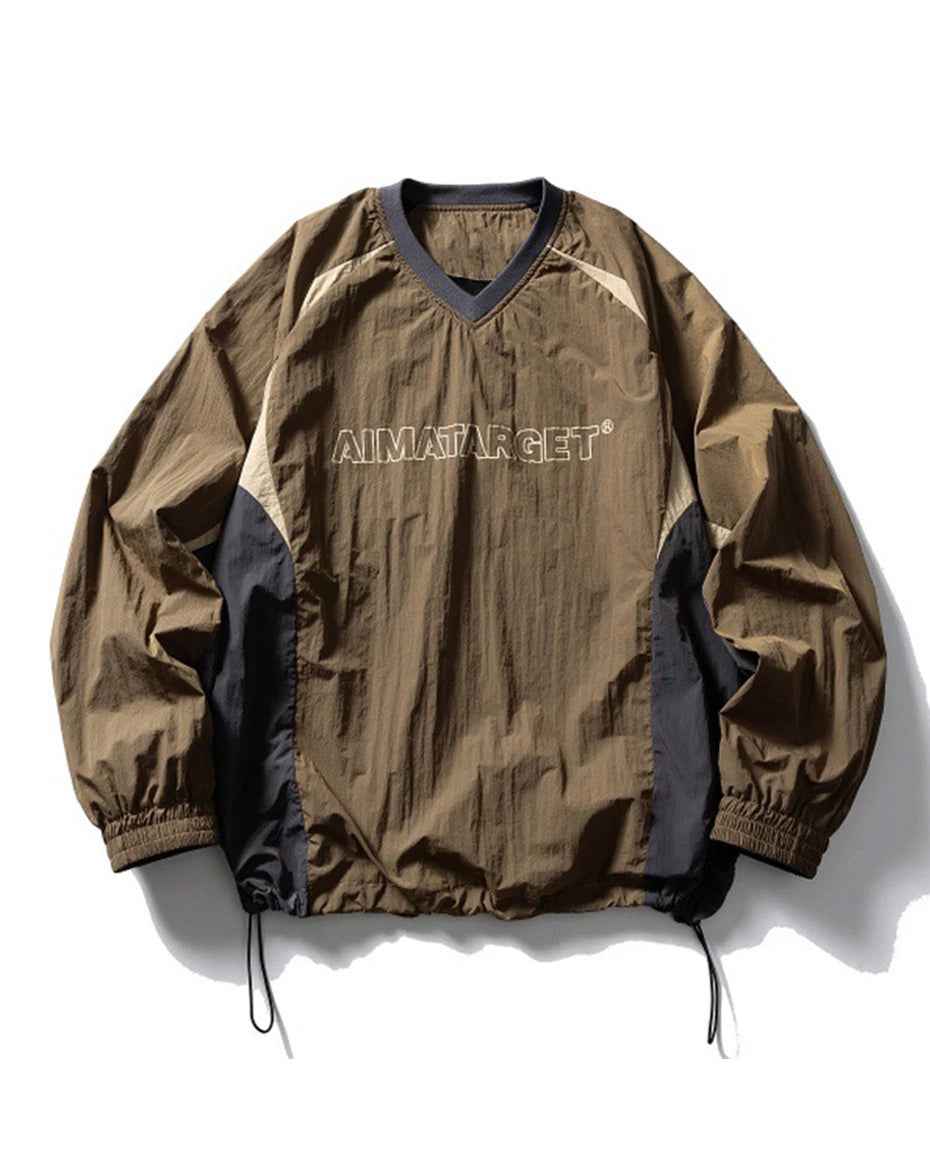 AIMATARGET Color Block Long Sleeve Over Jacket