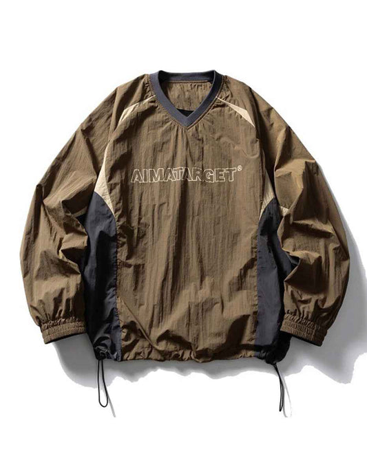 AIMATARGET Color Block Long Sleeve Over Jacket
