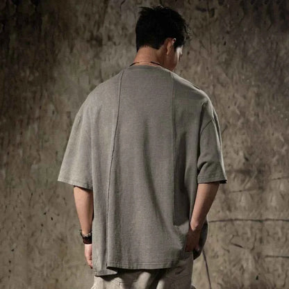 Gray Faded Color Loose T-Shirt