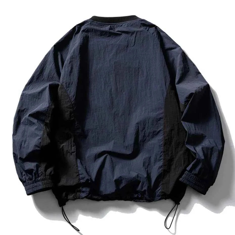 AIMATARGET Color Block Long Sleeve Over Jacket