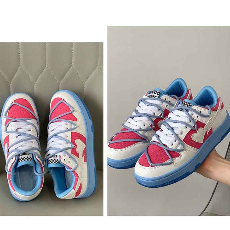 Chunky Lace Up Walking Shoes