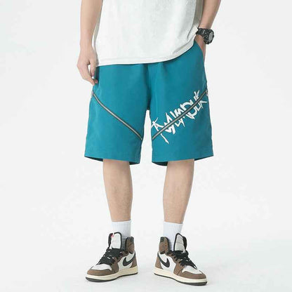 Y2K Centered Zipper Style Shorts