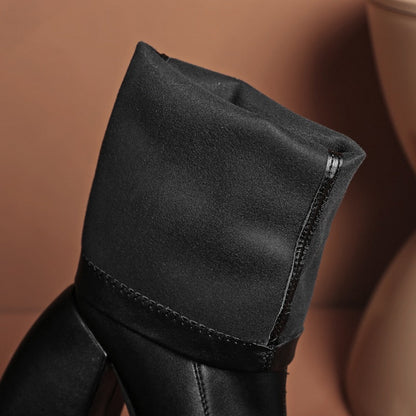 DAENE Knee-High Platform Heel Boots - Sneakernational