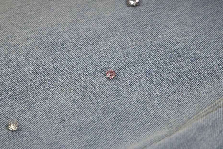 Rhinestone Denim Ripped Shorts