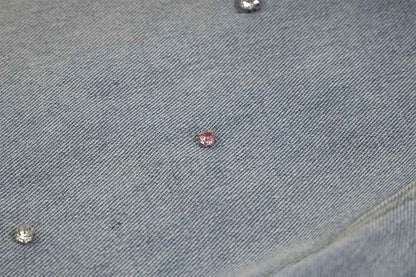 Rhinestone Denim Ripped Shorts