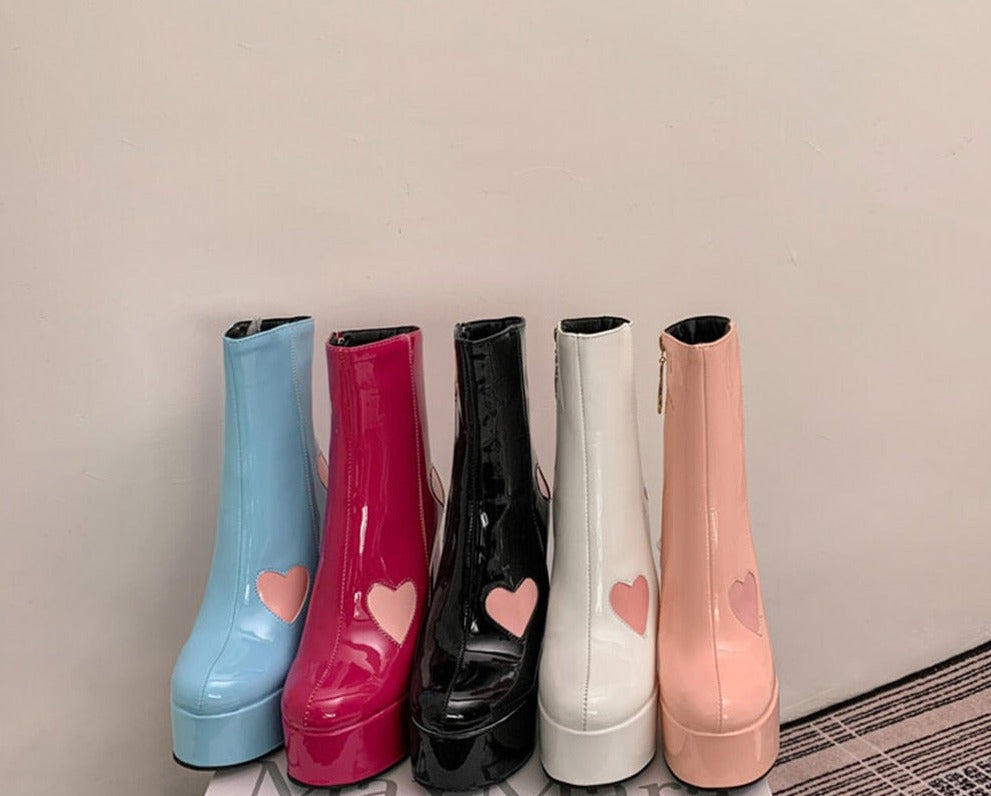 FLUER High Heel Platform Ankle Boots - Sneakernational
