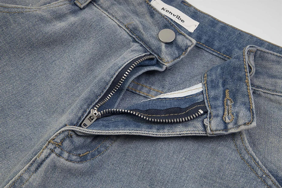 Rhinestone Denim Ripped Shorts - Sneakernational