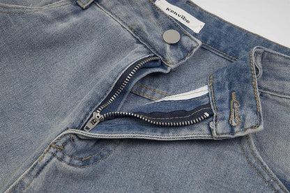 Rhinestone Denim Ripped Shorts - Sneakernational