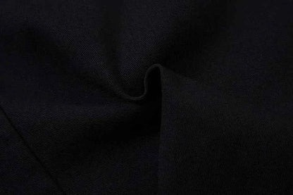 Flame Embroidery Straight Leg Pants