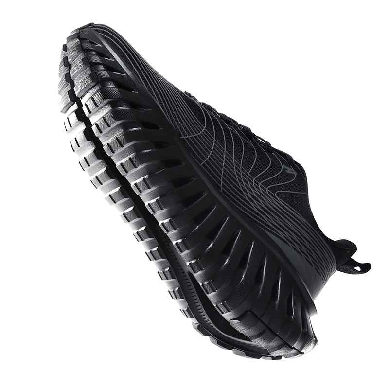 Swag Chic black sneakers with durable textured sole and sleek modern design for everyday wear
