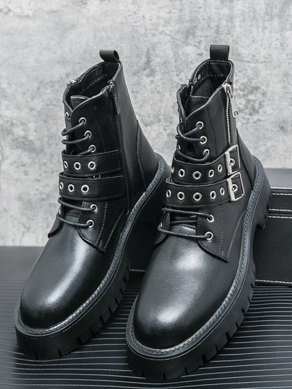 MLB LTHR-10 Dual-Buckle Combat Boots - Sneakernational