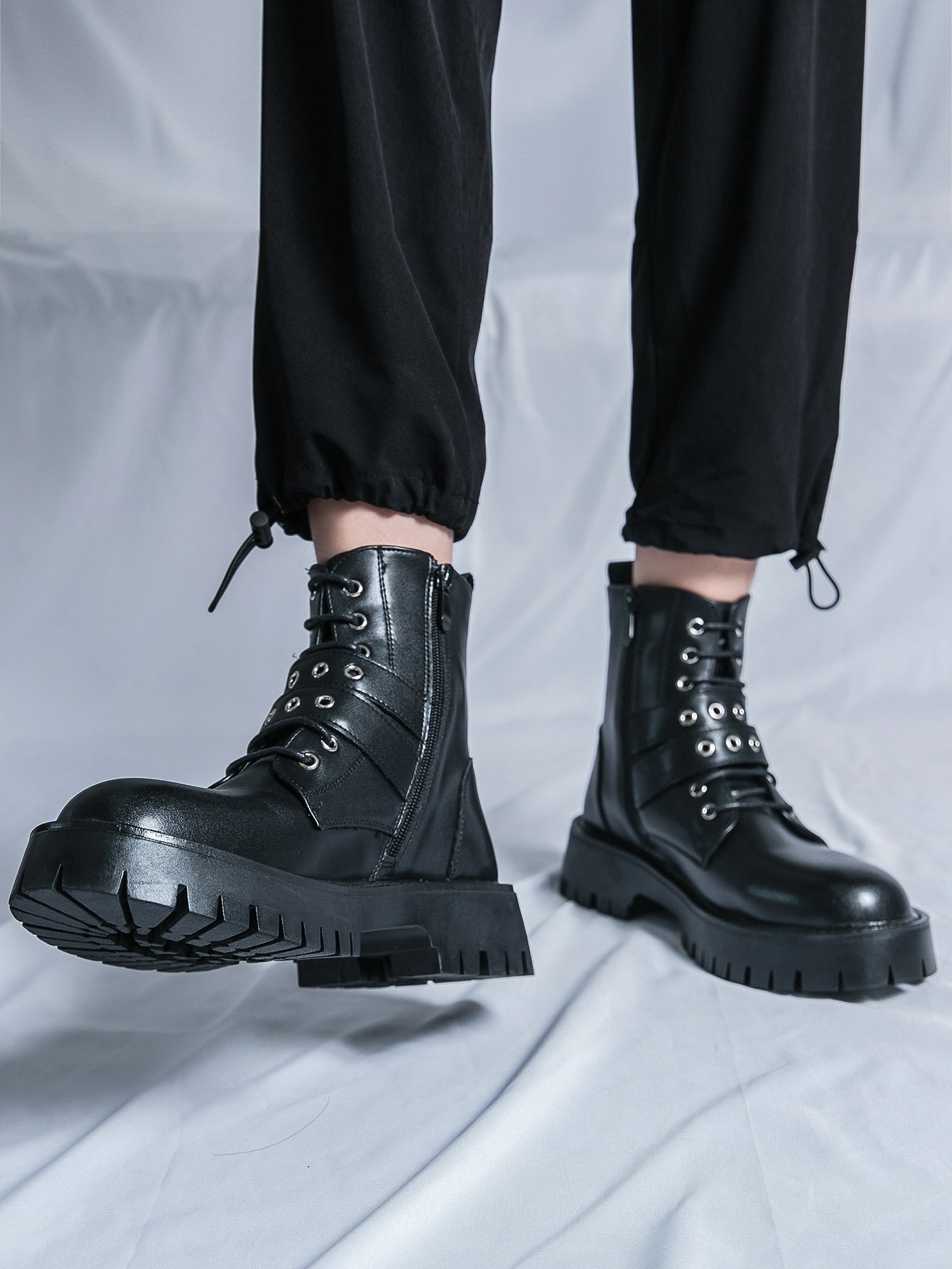 MLB LTHR-10 Dual-Buckle Combat Boots - Sneakernational